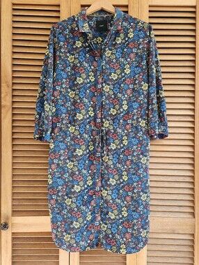 Next Floral 3/4 Sleeve Dress with Pockets